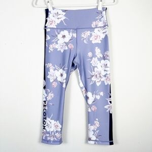 Peloton Floral Capri Leggings - Purple